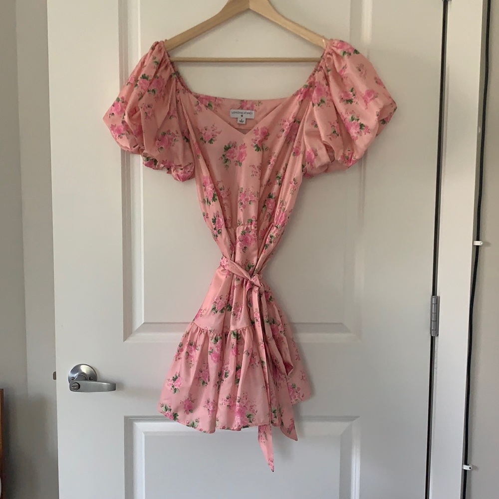 Pink LoveShackFancy for Target puff sleeve dress